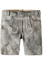 Stockerpoint Trachtenlederhose Oliver Braun/Hellgrau/Grau/Khaki/Creme