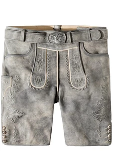 Stockerpoint Trachtenlederhose Oliver Braun/Hellgrau/Grau/Khaki/Creme