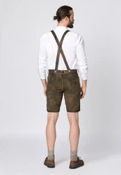 Stockerpoint Trachtenlederhose Beppo4 Khaki/Braun/Dunkelgrün/Dunkelbraun