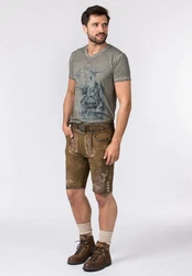 Stockerpoint T-Shirt Naturbursch Hellgrau/Dunkelgrau/Grau/Braun