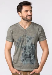 Stockerpoint T-Shirt Naturbursch Hellgrau/Dunkelgrau/Grau/Braun