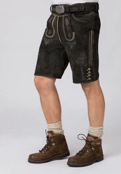 Stockerpoint Trachtenlederhose Bertl Creme/Schwarz/Rosa/Dunkelblau