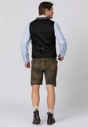 Stockerpoint Trachtenweste Moderne Oktoberfest Herren Weste Dunkelgrau/Grau
