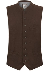 Stockerpoint Trachtenweste Moderne Oktoberfest Herren Weste Dunkelbraun/Khaki/Grau/Braun
