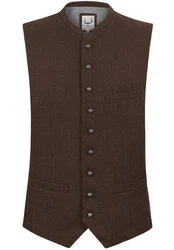 Stockerpoint Trachtenweste Moderne Oktoberfest Herren Weste Dunkelbraun/Khaki/Grau/Braun
