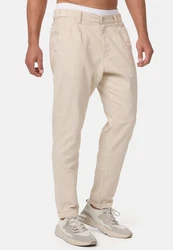 Indicode Leinenhose Cunningham Khaki/Beige
