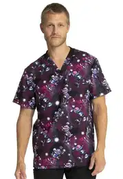 Cherokee Funktionsbluse Bunt bedruckter Herren Kasack Metallic Mickey Kasack mit Motiv