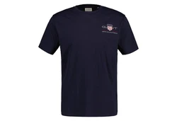 Gant T-Shirt Herren Regular Shield blau