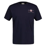 Gant T-Shirt Herren Regular Shield blau