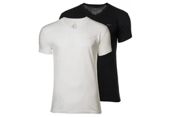 GANT Herren V-NECK T-SHIRT 2-PACK Dunkelblau/Lila/Schwarz/Weiß/Beige