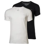 GANT Herren V-NECK T-SHIRT 2-PACK Dunkelblau/Lila/Schwarz/Weiß/Beige