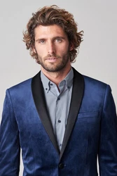 Next Sakko Slim Fit Blazer Blau/Hellblau/Dunkelblau