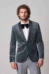Next Sakko Slim Fit Blazer Dunkelgrün/Grau/Grün/Blau Next Sakko Slim Fit Blazer Dunkelgrün/Grau/Grün/Blau