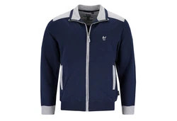 Hajo Sweatshirt Herren Homewear Jacke Dunkelblau/Blau