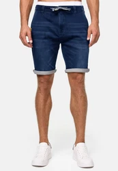 Indicode Jeansshorts Azibo Dunkelblau/Blau/Hellblau