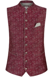 Stockerpoint Trachtenweste Edward Bordeaux/Dunkelrot/Rot
