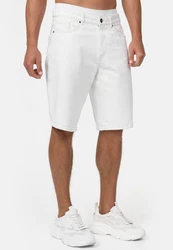 Indicode Jeansshorts INTian Weiß/Creme