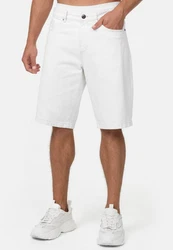 Indicode Jeansshorts INTian Weiß/Creme
