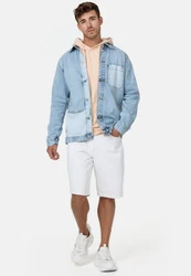 Indicode Jeansshorts INTian Weiß/Creme