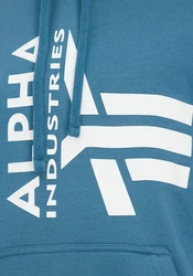 Alpha Industries Hoodie Half Logo Foam Hoodie Hellblau/Blau