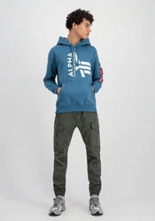 Alpha Industries Hoodie Half Logo Foam Hoodie Hellblau/Blau