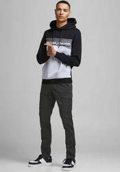 Jack & Jones Cargohose JJIMarco JJJoe schwarz