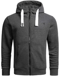 Alessandro Salvarini Sweatjacke ASVinzent Dunkelgrau/Grau/Hellgrau