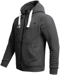 Alessandro Salvarini Sweatjacke ASVinzent Dunkelgrau/Grau/Hellgrau
