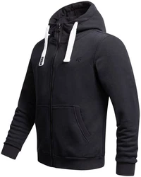 Alessandro Salvarini Sweatjacke ASVinzent Schwarz/Dunkelgrau/Dunkelblau