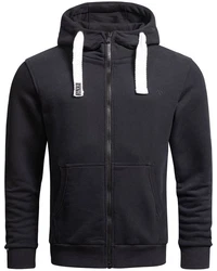 Alessandro Salvarini Sweatjacke ASVinzent Schwarz/Dunkelgrau/Dunkelblau