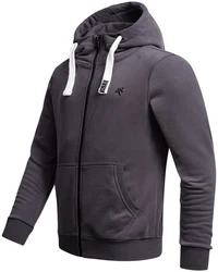 Alessandro Salvarini Sweatjacke ASVinzent Dunkelgrau/Lila/Grau