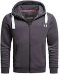 Alessandro Salvarini Sweatjacke ASVinzent Dunkelgrau/Lila/Grau