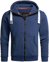 Alessandro Salvarini Sweatjacke ASVinzent Dunkelblau/Blau