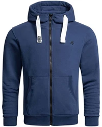 Alessandro Salvarini Sweatjacke ASVinzent Dunkelblau/Blau