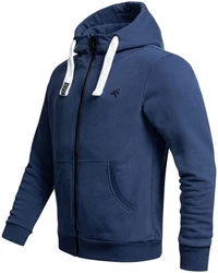 Alessandro Salvarini Sweatjacke ASVinzent Dunkelblau/Blau