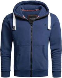 Alessandro Salvarini Sweatjacke ASVinzent Dunkelblau/Blau