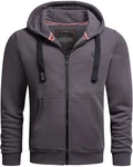 Alessandro Salvarini Sweatjacke ASLomborio Dunkelgrau/Lila/Hellgrau/Grau