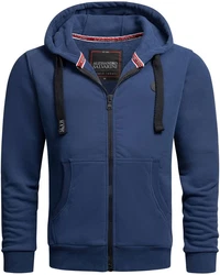 Alessandro Salvarini Sweatjacke ASLomborio Dunkelblau/Blau