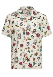 Kurzarmhemd mit Tropical Design