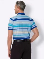 Sieh an! T-Shirt Poloshirt Mischfarben/Türkis/Blau