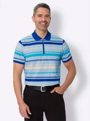 Sieh an! T-Shirt Poloshirt Mischfarben/Türkis/Blau