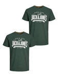 Jack & Jones T-Shirt Rundhals JJECORP Pack LOGO Print (5371) Grün (5371)