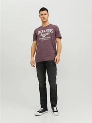 Jack & Jones T-Shirt Rundhals JJECORP Pack LOGO Print (5371) Bordeaux