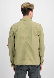 Alpha Industries Hemdjacke Men Overshirt Ripstop Cargo Overshirt Khaki/Dunkelgrün