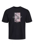 Jack & Jones T-Shirt JORVESTERBRO PHOTO Schwarz/Rosa