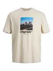 Jack & Jones T-Shirt JORVESTERBRO PHOTO Beige/Khaki