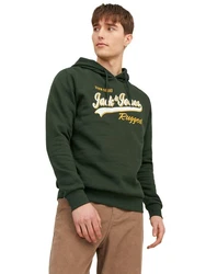 Jack & Jones Hoodie JJELOGO Dunkelgrün/Grün