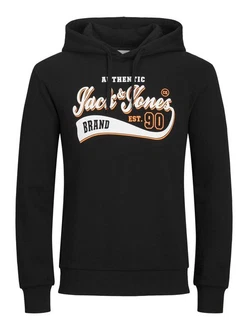 Jack & Jones Hoodie JJELOGO Schwarz/Gold Jack & Jones Hoodie JJELOGO Schwarz/Gold