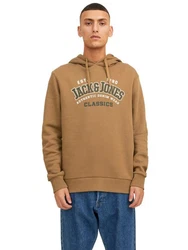 Jack & Jones Hoodie JJELOGO Braun/Khaki/Dunkelgrün/Orange/Gold