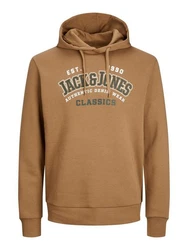 Jack & Jones Hoodie JJELOGO Braun/Khaki/Dunkelgrün/Orange/Gold